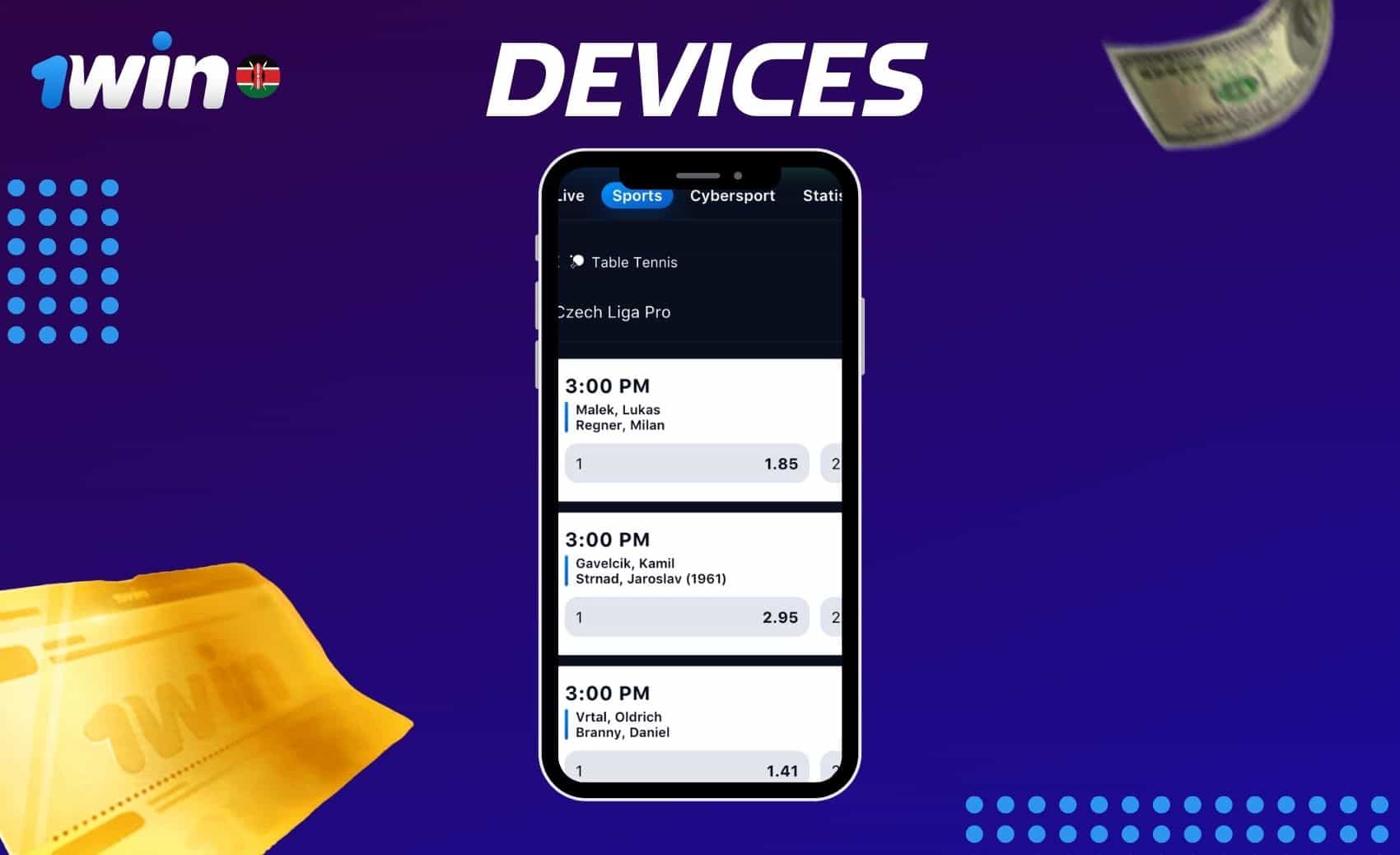 Here’s a look at device compatibility for the 1win application in Kenya