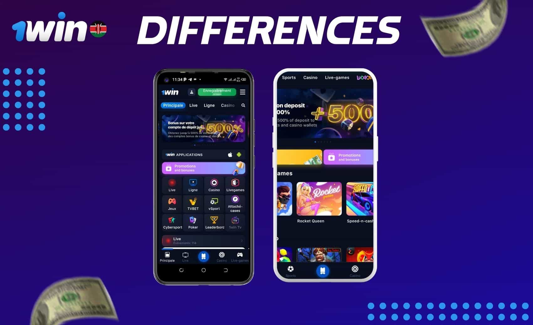 Comparing the 1Win app with the website