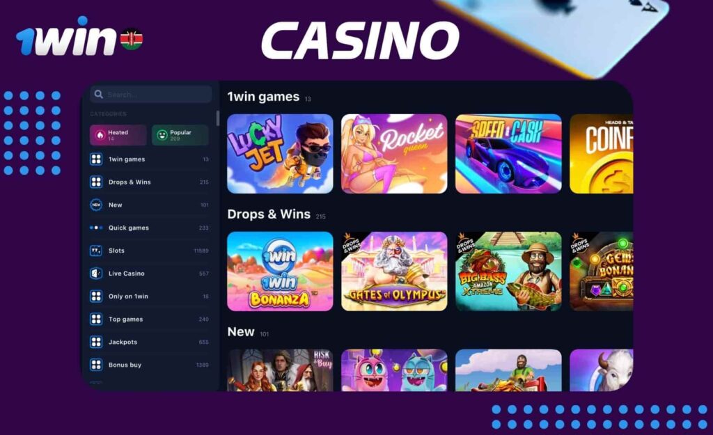 Guideline for participating in the 1win Kenya online casino.